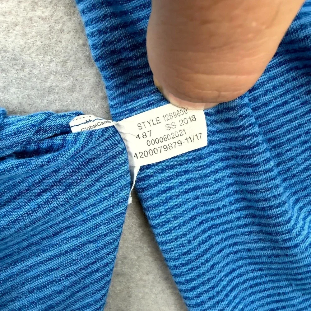 Under Armour 1/4 Zip Pullover Mens‎ L Blue Striped Threadborne HeatGear Athletic